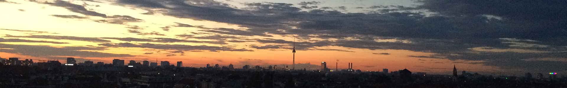 Panoramablick Berlin Sonnenuntergang